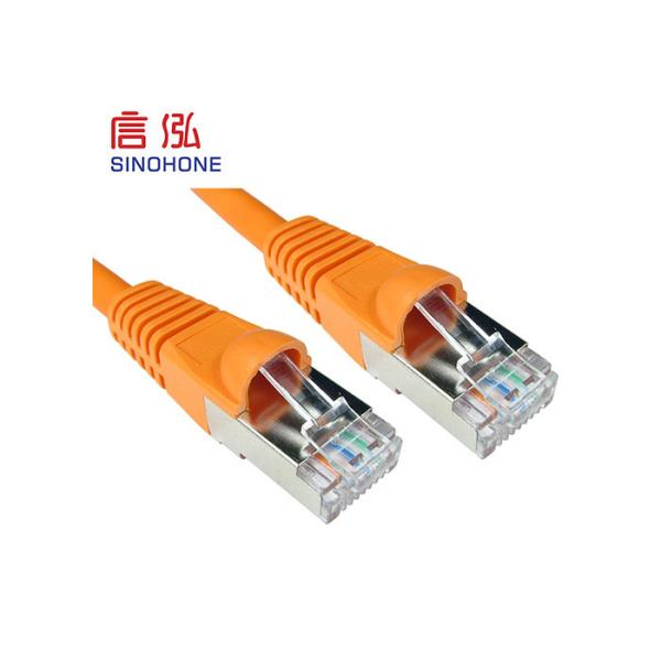 Bare Copper Bulk CAT6 Shielded Cable HDPE Insulation 250V AC 2A