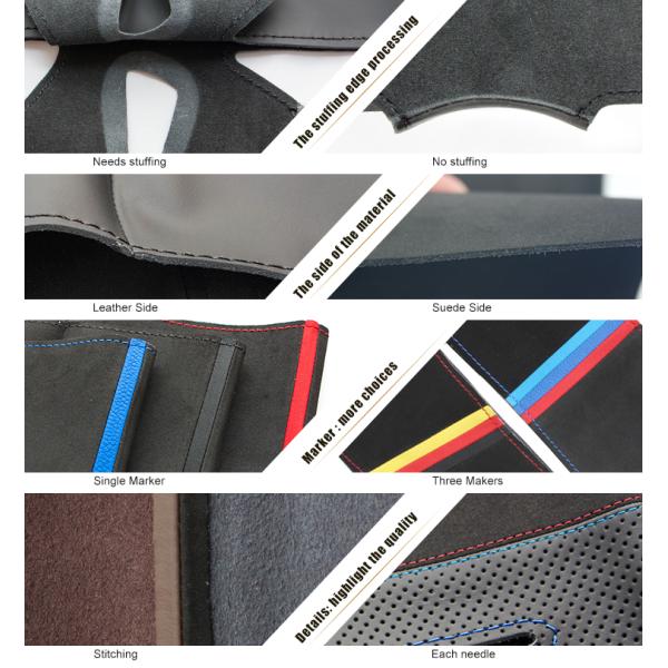 Customized Leather Steering Wheel Cover for BMW E90 E91 E92 E93 E87 E81 E82 E88 X1 E84