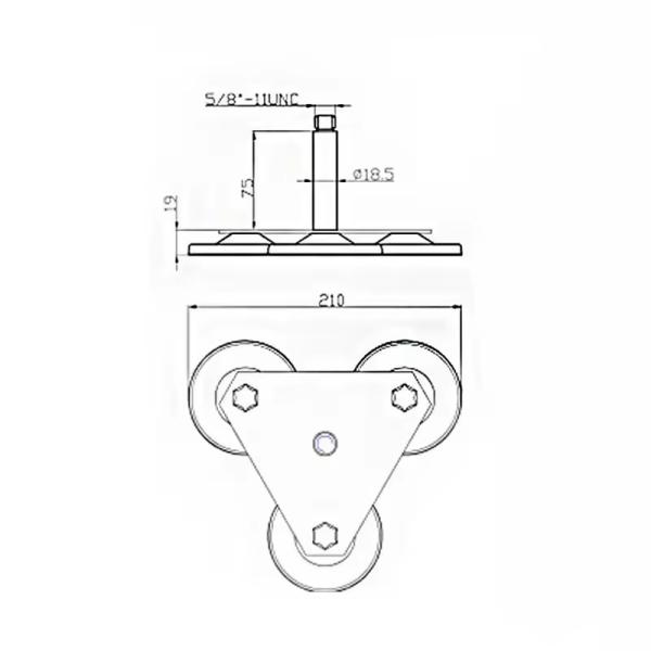 MF90D3 Triangle Magnetic Base Mounting Bracket Steady Mount Combination For RTK GPS Antenna GPS500 HX-CSX601A BT-300S BT-147 300
