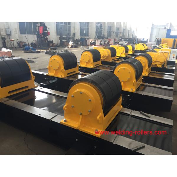 160T Welding Conventional Pipe Rollers Rotator With PU With Bolt Adjustment