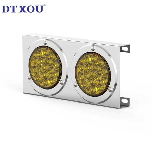 E Mark Certification 4-inch Round Bulb Trailer Lamp Square Multifunctional Trailer Tail Lamp