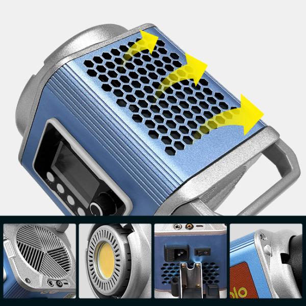 200W Daylight LED Video Light Continuous Output Bowens Mount Studio Light Video Spot Light ZR-200PRO 2700K- 7500K
