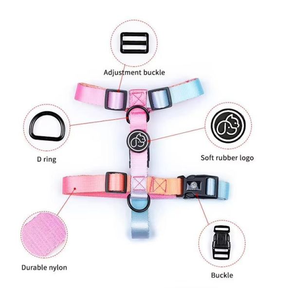 Adjustable Anti Pull Dog Harness Customized Logo Dog Running Harness