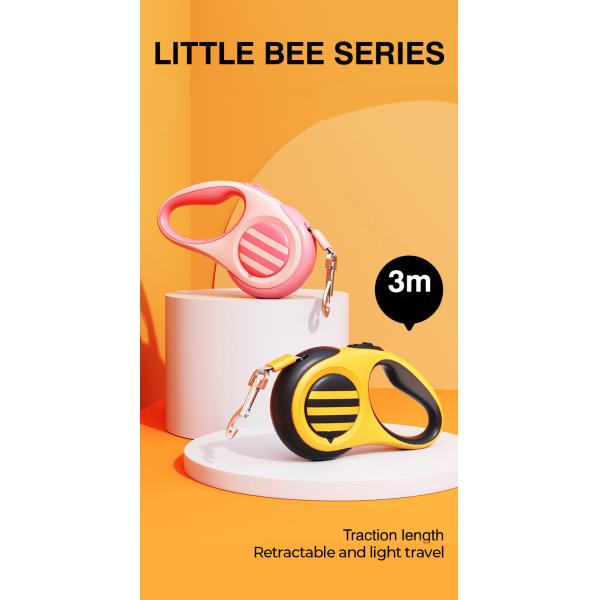 Pet Leash Small Bee Shape Retractable Automatic Dog Leash