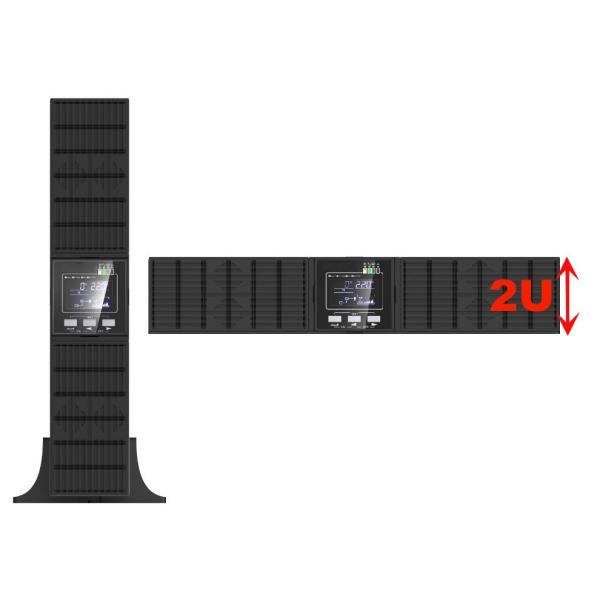 2KVA Rack Mount UPS LCD Online UPS Unit Long Backup Type External Battery UPS 72VDC