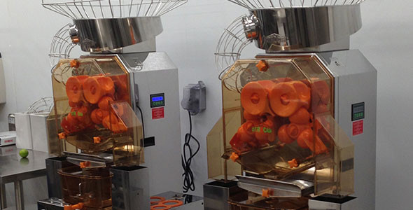 Coffee Shop Commercial Orange Juicer Machine Automatic Low Power Consumption