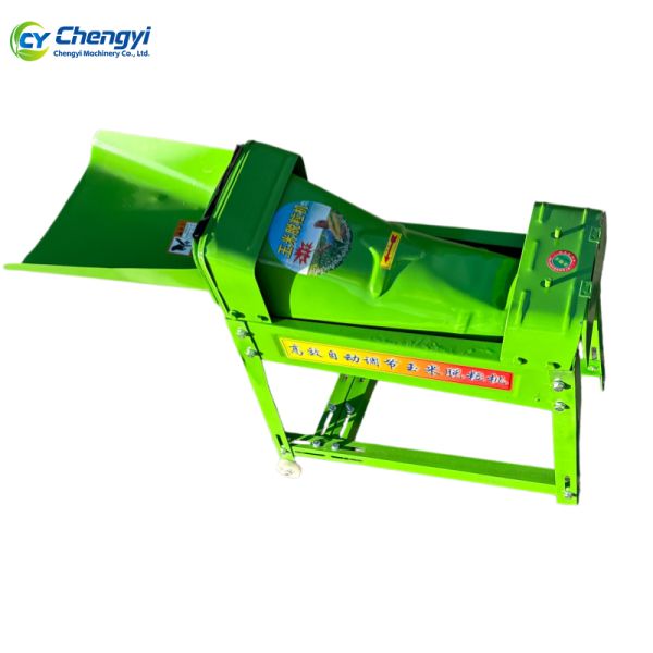 Maize sheller in field environment showing portability
