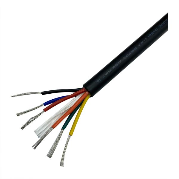 Multi Conductor Cable With PVC FEP PFA Insulation Tinned Copper Silver Plated Copper 300V 600V 1000V Voltage