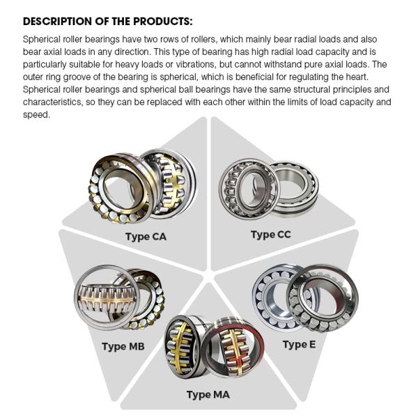22214CA Double Row Spherical Roller Bearings High Precision Structure