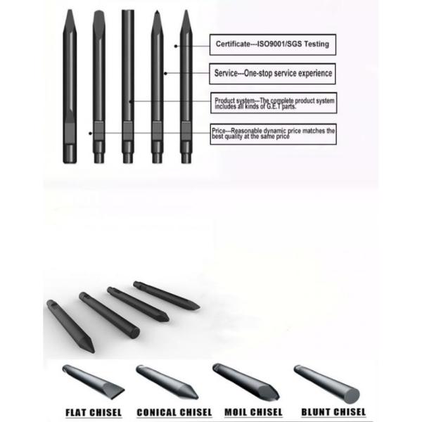 Montabert BRV45 Demolition Hammer Chisel Bits Flat Moil Blunt For Excavator