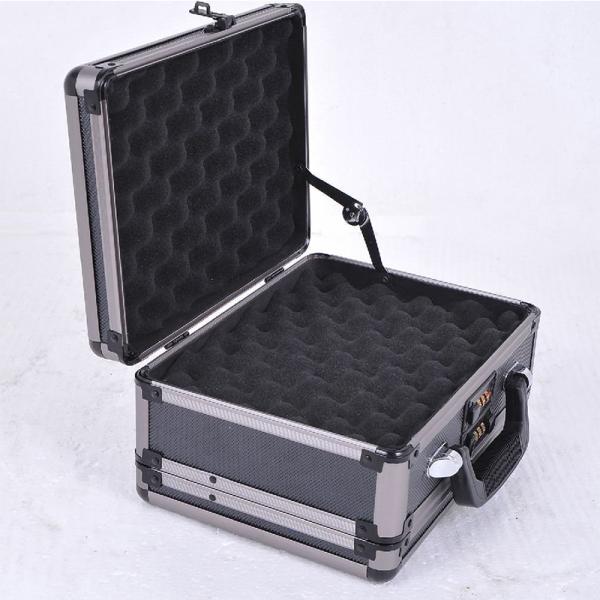 HandGun Case 2 Combination Lock Security Hard Carry Box With Double Sided Pistol