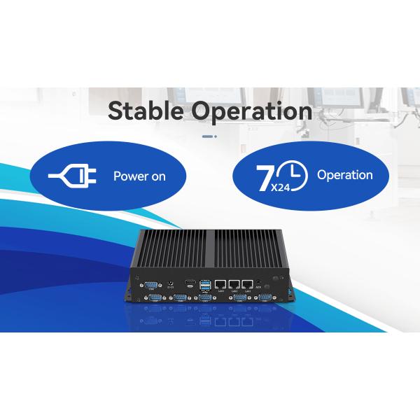 Intel Celeron Fanless Industrial Mini Desktop PC With Aluminum Chassis WiFi
