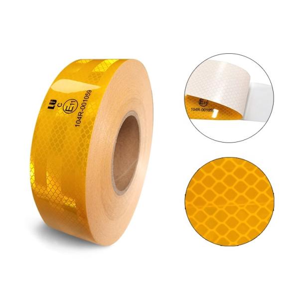 Clear High Visibility ECE 104R Retro Reflective Marking Tape Sticker For Vehicles