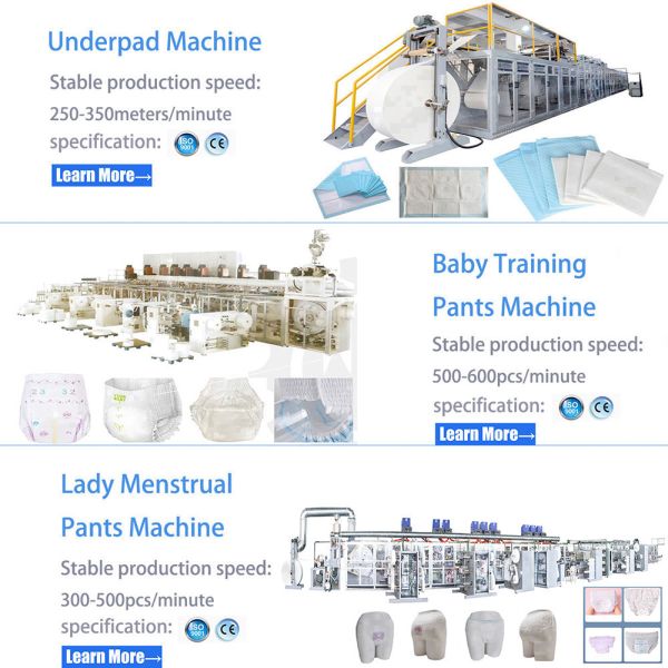 Quickly Switch Specifications Sanitay Pad Making Machine 5 Sizes Customized
