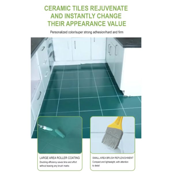 Waterproof Fast Drying Water-based Tile Paint with Strong Adhesion for Ceramic Tile Renovation