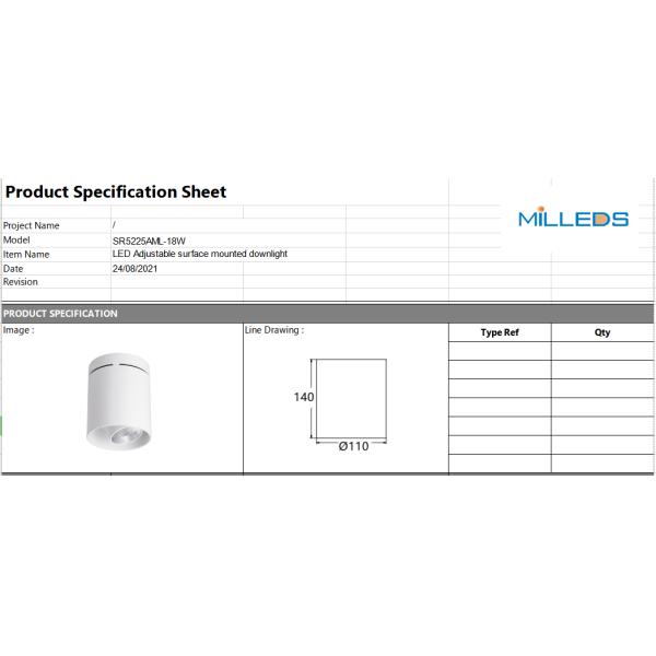 4000K DALI 0-10V dimmable control surface mounted spotlights adjustable angle led lights downlights for hotel lobbies