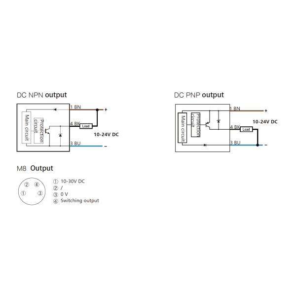 Digital Optical Fiber Sensors NPN / PNP Type Cable M8 Connect Method Intelligent