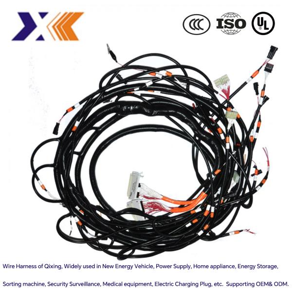 Customized Black Red Auto Complete Power Wiring Harness for Energy Electric Vehicle