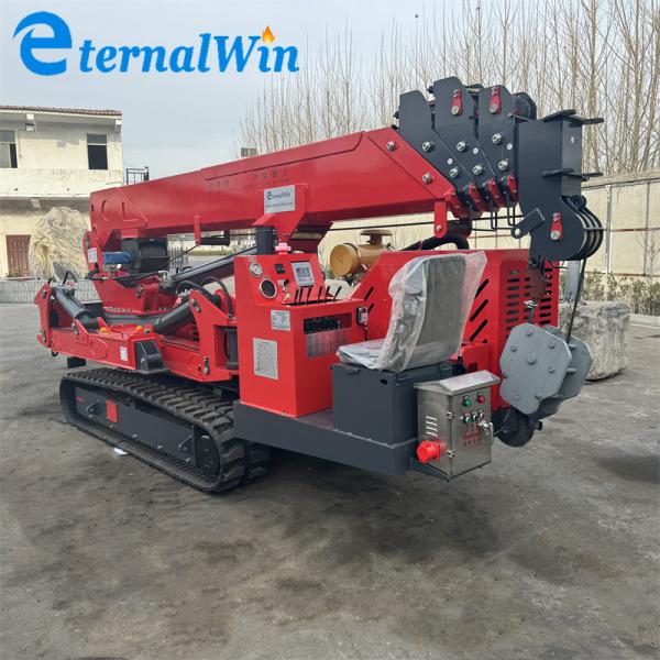 8 Tons Operating Weight Spider Crawler Crane Diesel Engine AC Motor Maximum Lifting Height 21 Meters