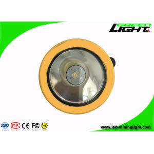 Quality Yellow / Black Miners Helmet Light2.2Ah 3.7V 191g Weight For Underground Emergency for sale