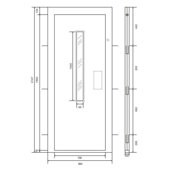 Cold Rolled Steel Hand Centre Opening Sliding Doors For Passenger Elevator