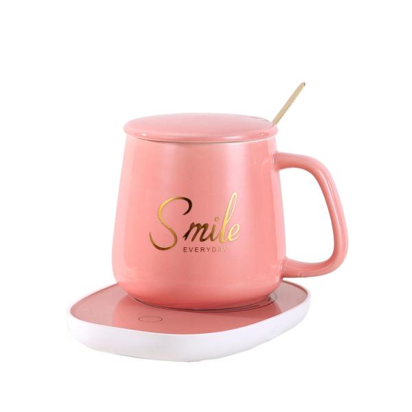 Customization Portable 55 Degrees Heated Ceramic Coffee Cup Mug with Temperature Control