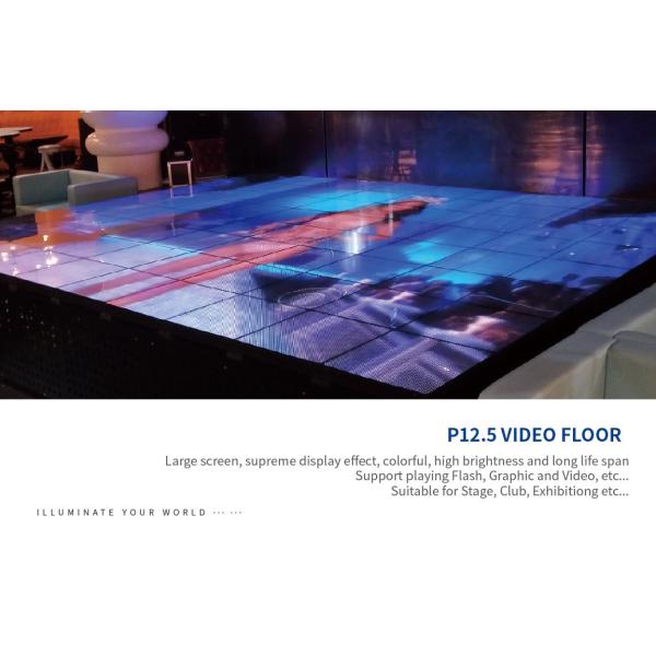 Temper Glass 40x40 LED Video Floor , Practical Interactive LED Dancefloor