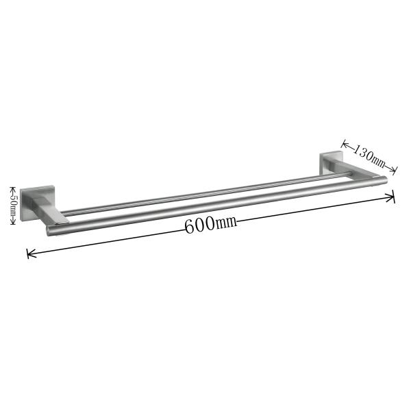 Square Bathroom Towel Bars Wall Mounted Double Towel Rail Holders