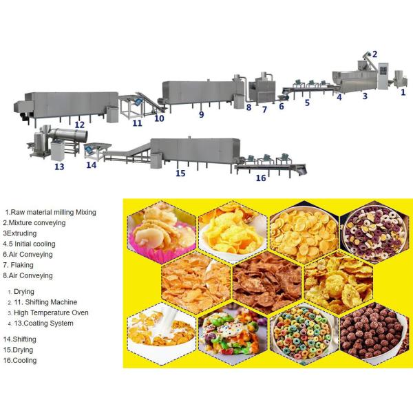 Corn Flakes Breakfast Snack Production Line equiped with Packing Machine