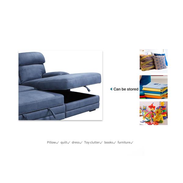 Multipurpose Pull Out Sectional Couch Bed Practical For Living Room