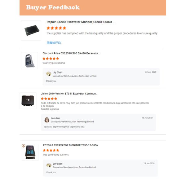 Customer feedback and reviews