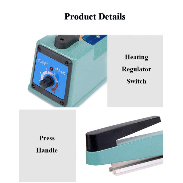 4 kg Capacity DUOQI SF-400A Manual Type Hand Impulse Sealer for Packaging Aluminum Heat