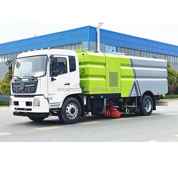 Euro 4 Certified and Energy Dongfeng Dolica 8-side Road Sweeper for Dust-free Sweeping in Large Mine Area