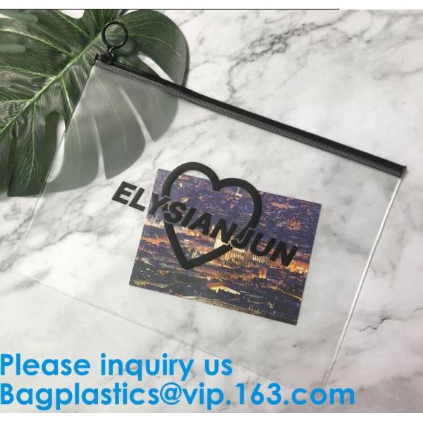 Sinicline Nice Pvc Eva Slider Zipper String Biodegradable T-Shirt Packaging Plastic Bag With Logos Custom Logo Printed