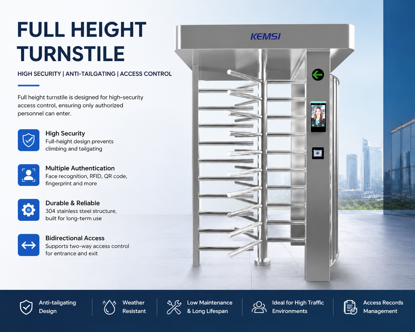 Full Height Turnstile Gate Product Image