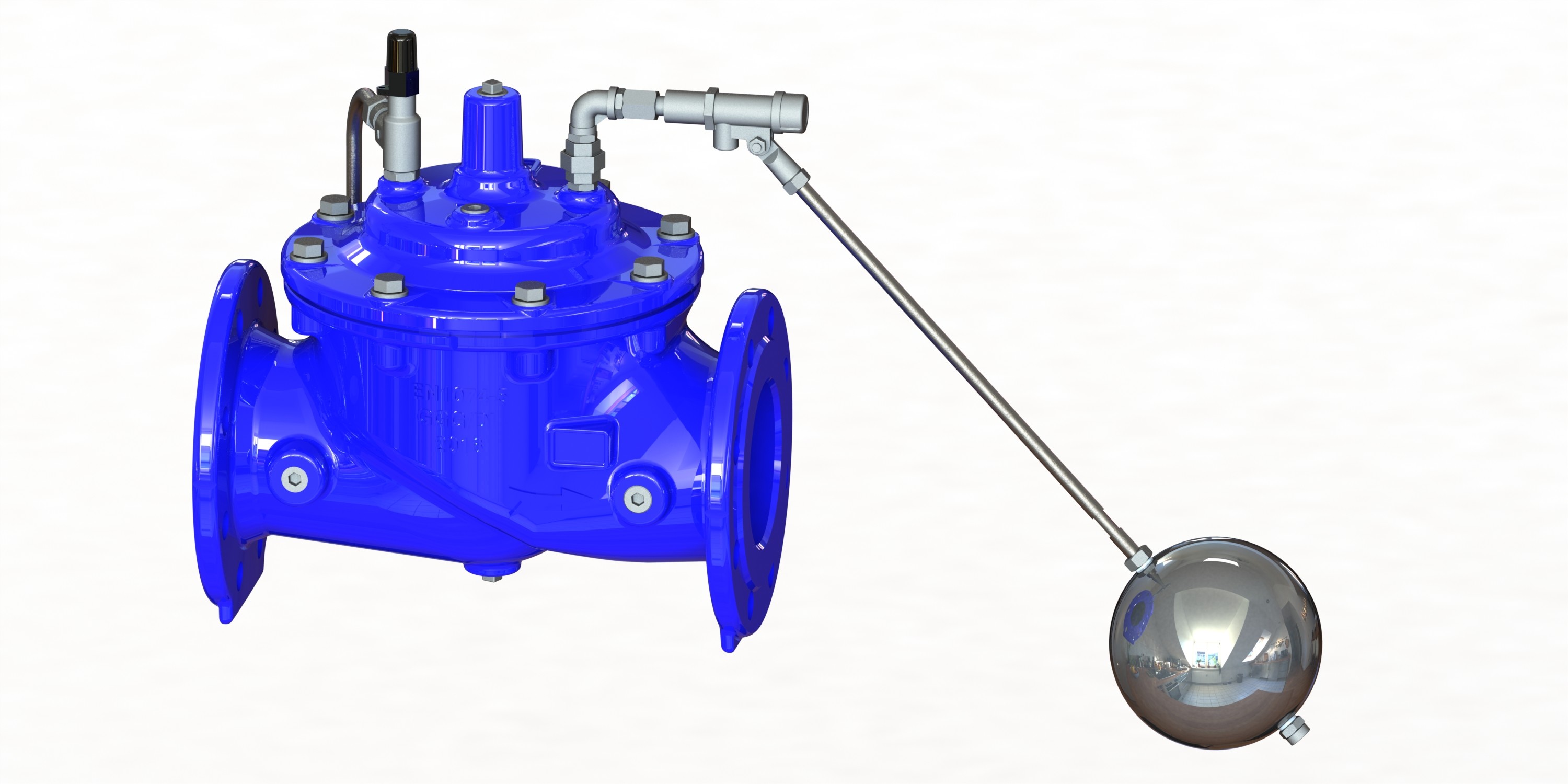 Quality Blue Water Float Control Valve With EPDM Rubber Materials GGG50 for sale