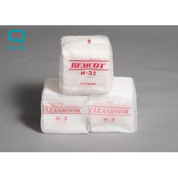 Cotton Cellulose Cleanroom Wipe Biodegradable 25x25cm High Absorbency
