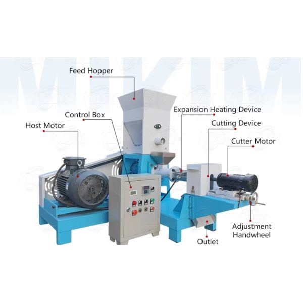 Hot Selling New High Multi-Function Small Floating Fish Feed Extruder Pellet Making Machine fish food production machine for home use 200kg/h 220V