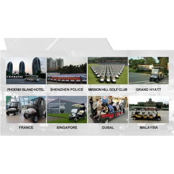 4+2 Seats Golf Car Hunting Car Battery Powered With Frount Basket For Golf Course / Hotle 8