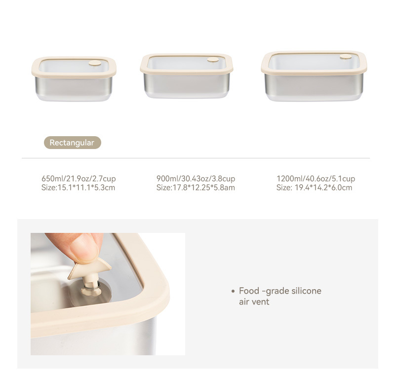 Sustainable Microwave Safe Stainless Steel Containers Rectangular with Stackable Design for Sustainable DTC Brands