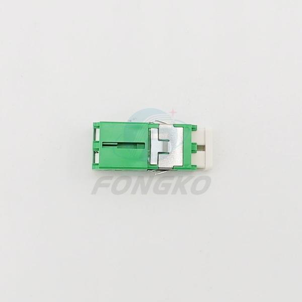LC / APC Duplex Fiber Optic Adapter With Metal Shrapnel Single Mode