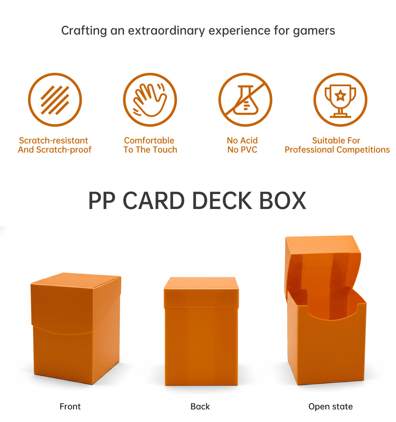 Secure PokéMon Plastic Deck Box Customizable Magic Card Storage Boxes