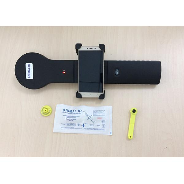 Bluetooth Cattle Ear Tag Reader Portable With Lithium Battery , Black Color