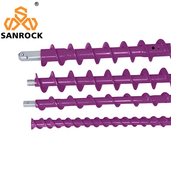 High Speed Anger Drill Pipe Single / Double Spiral Blades Threaded Drill Rod Twist Drill Pipe