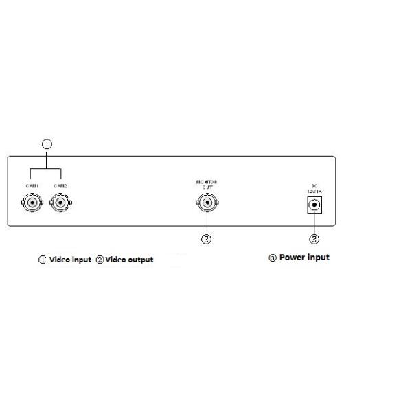 2 Channel Cctv Video Multiplexers With Power Off Memory Function 145 X 100 X 25MM