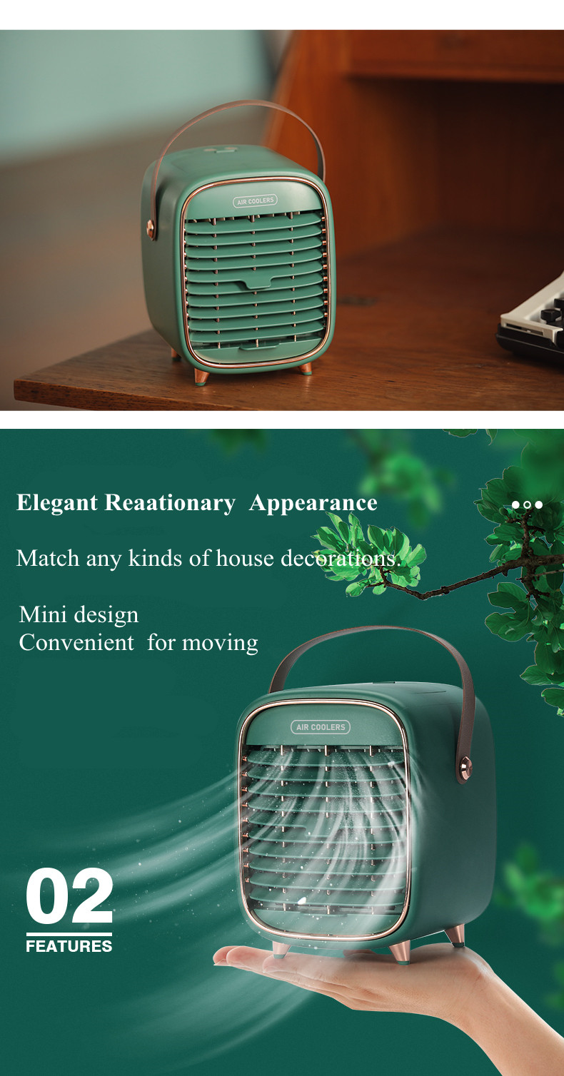 Factory Direct OEM ODM Support Efficient Cooling TYPE-C 5V2A Fast Charging Portable Mini Water Cooling Fan