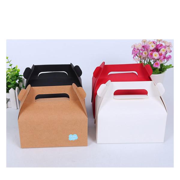 Christmas Cake Varnishing Custom Food Packaging Boxes With Window