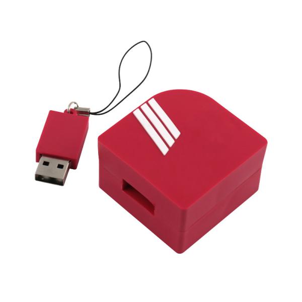 Custom Silicone USB Flash Drives Full Color Print Rectangle Shape 128GB Capacity