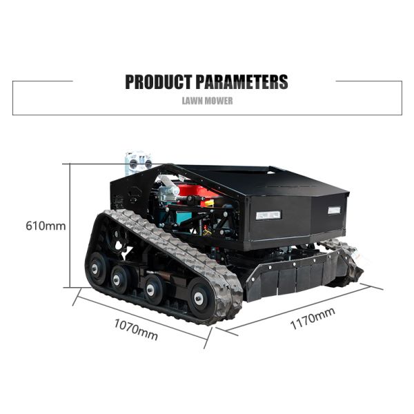Crawler Self-Propelled Cordless Industrial Grade 16HP Vertical Axis 4-Stroke Petrol Lawn Mower 4km/h Forward Speed Flail Cutting