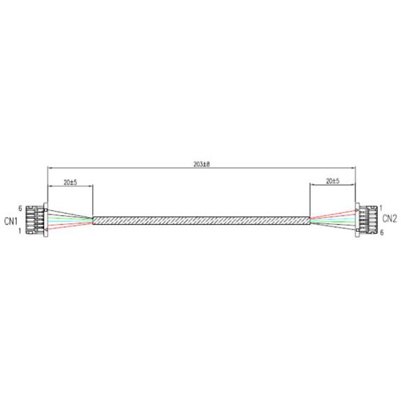 JST SHLP-06V-S-B LED Backlight Cable Wire Harness 500mm Length